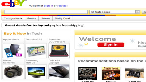 eBay, Amazon vẫn là điểm đến của các tín đồ mua sắm trực tuyến.