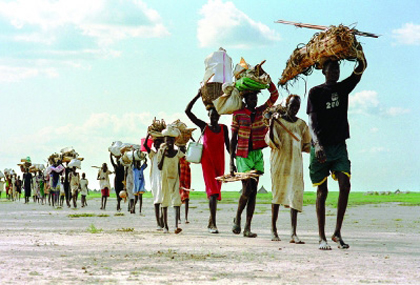 Hơn hai triệu người mất nhà cửa và trở thành dân tị nạn vì cuộc nội chiến ở Sudan. Ảnh: ehponline.org.